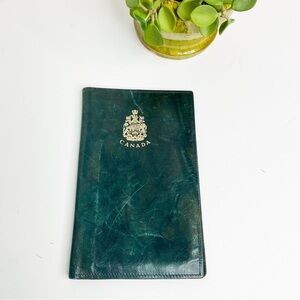 Vintage RENWICK Green Leather Passport Wallet | Canadian Travel